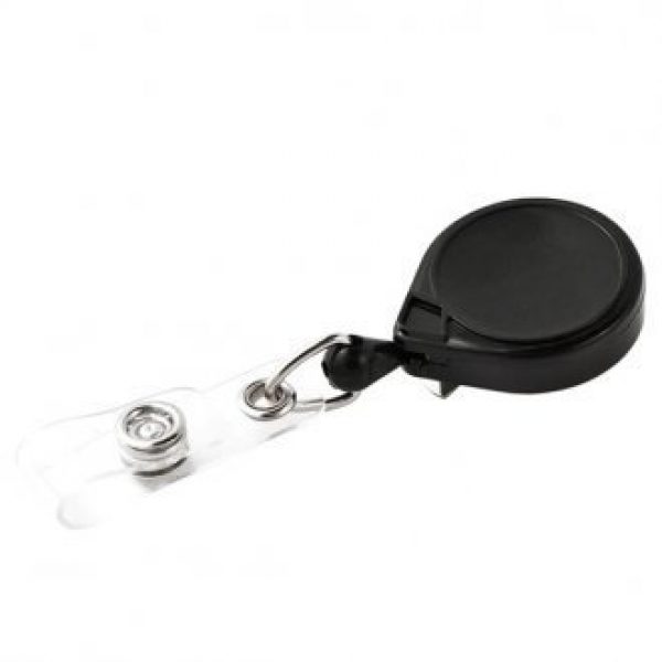KEY-BAK Self Retract Reel MHD Round Belt Clip ID Nylon 24" Black