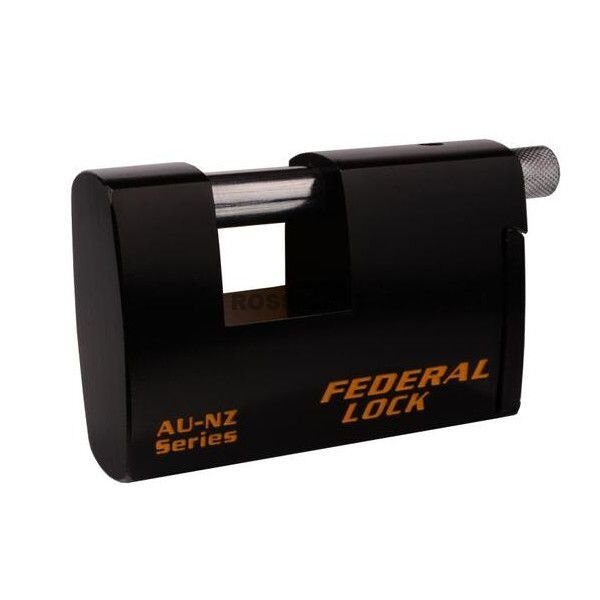 Federal Lock AU731 Rectangular Heavy Duty Solid Steel Padlock