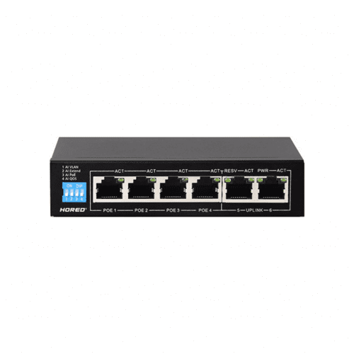 CSP 4+2 Port 100MB POE Switch