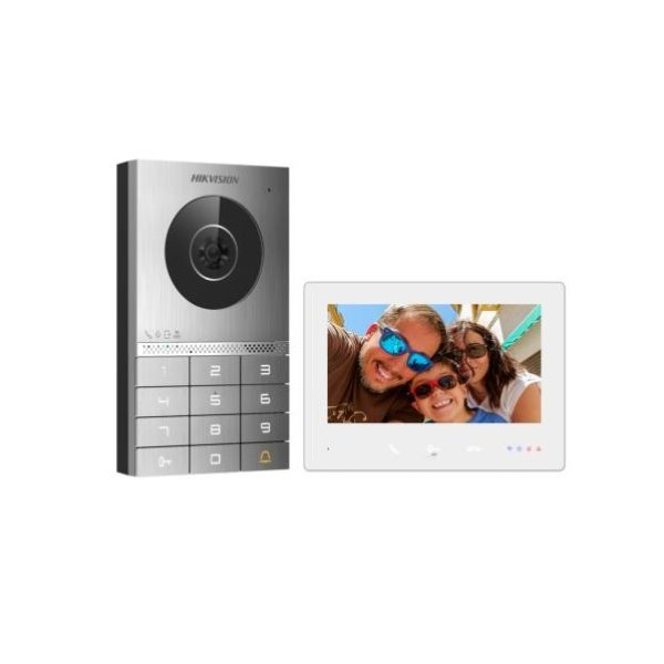 Hikvision DS-KIS708EY Two-Wire HD Video Intercom Kit with Keypad
