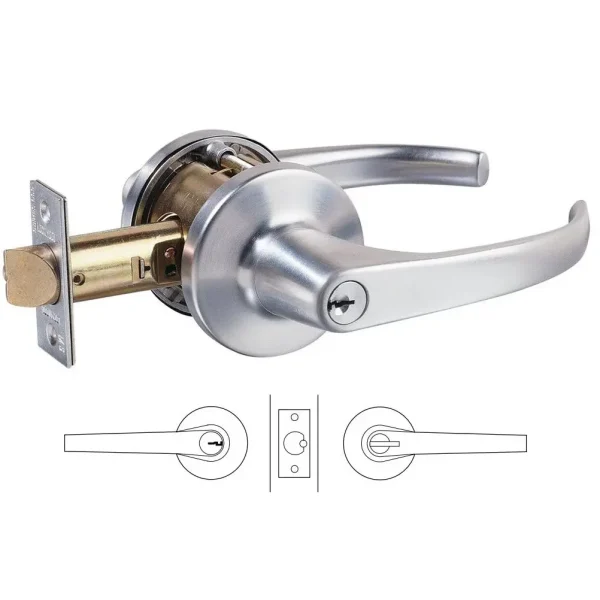 Lockwood 930 Exterior Commercial Lever Deadlatch Set